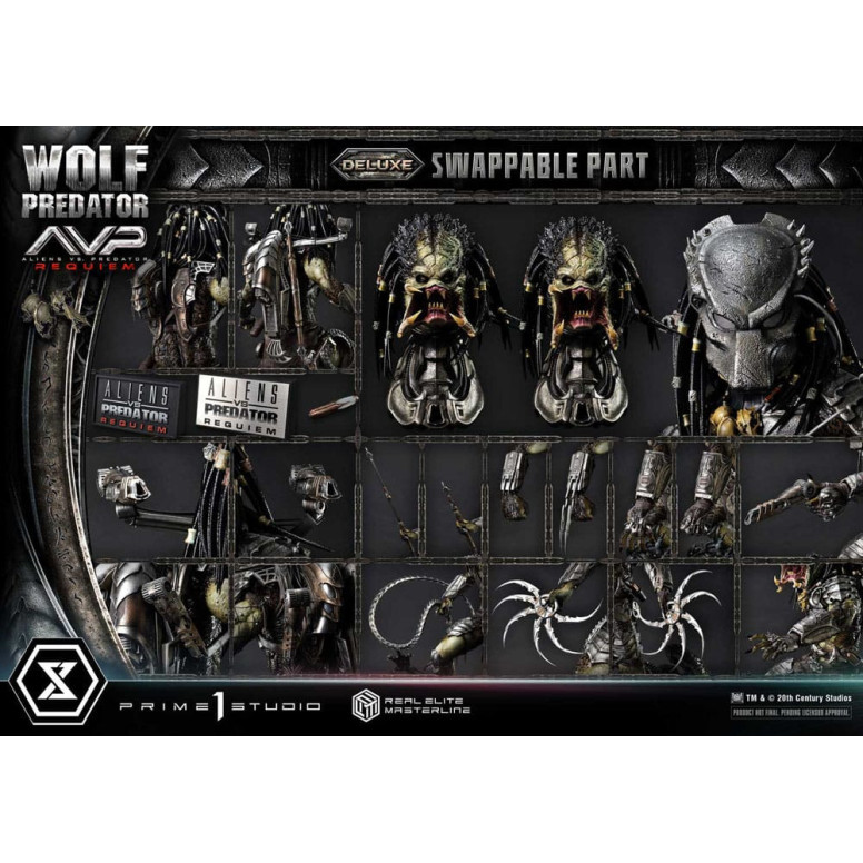 Prime 1 Studio - Alien vs. Predator Requiem - Wolf Predator Deluxe Bonus Ver. Real Elite Masterline Serie 1/3