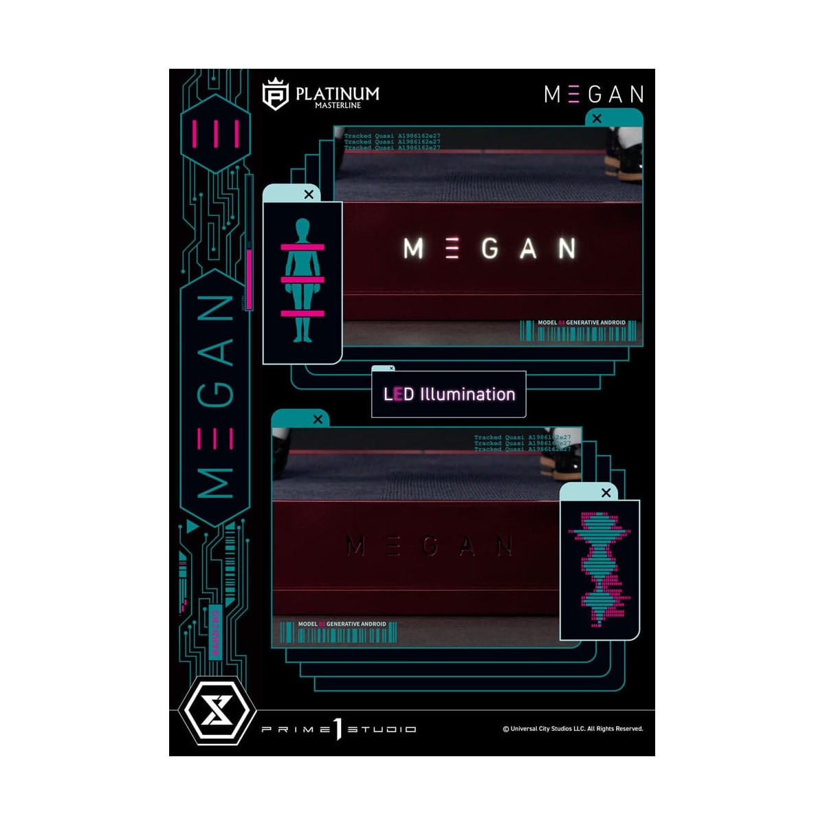 Prime 1 Studio - M3GAN - Megan Bonus Ver. Platin Masterline Serie 1/3