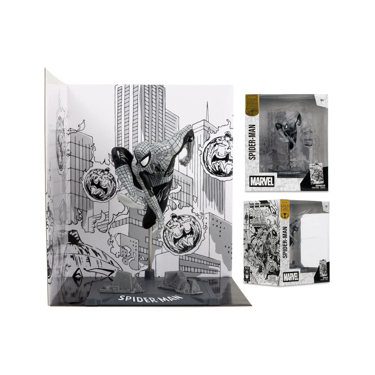 Mc Farlane - Marvel Line Art - Spider-Man 6 Statuette 1/10 Gold Label