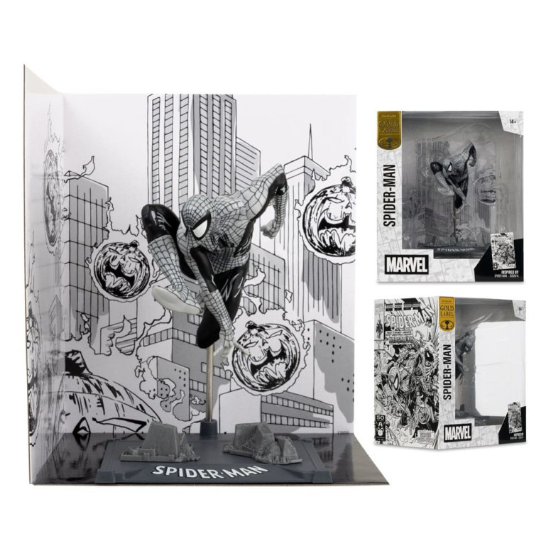 Mc Farlane - Marvel Line Art - Spider-Man 6 Statuette 1/10 Gold Label