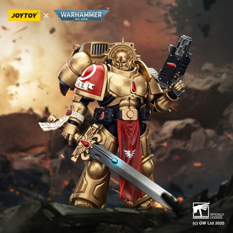 JoyToy Space Marines - Blood Angels - Combat Patrol Blood Angels Sanguinary Guard 1 mit Inferno Pistole und Encarmine Blade 1/18