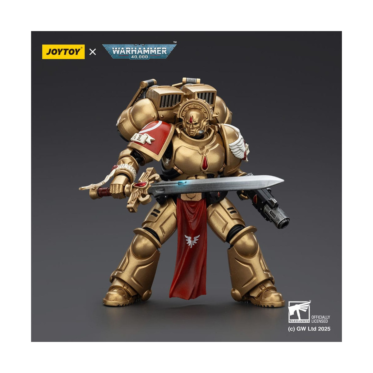 JoyToy Space Marines - Blood Angels - Combat Patrol Blood Angels Sanguinary Guard 1 mit Inferno Pistole und Encarmine Blade 1/18