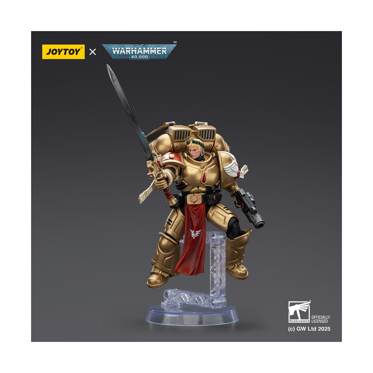 JoyToy Space Marines - Blood Angels - Combat Patrol Blood Angels Sanguinary Guard 1 mit Inferno Pistole und Encarmine Blade 1/18