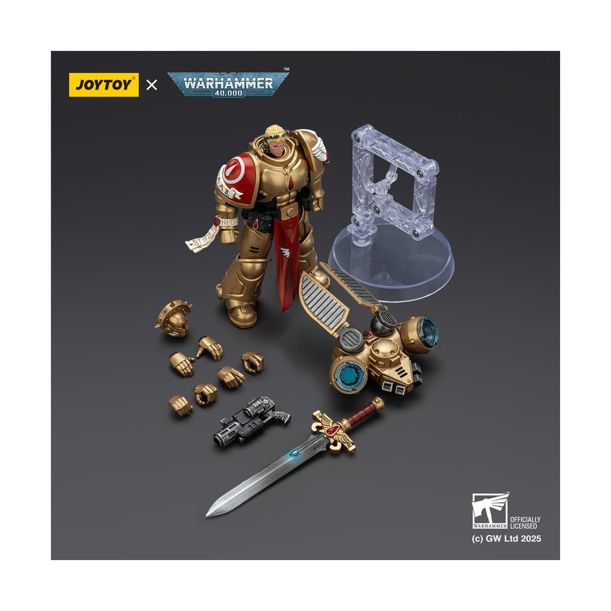 JoyToy Space Marines - Blood Angels - Combat Patrol Blood Angels Sanguinary Guard 1 mit Inferno Pistole und Encarmine Blade 1/18