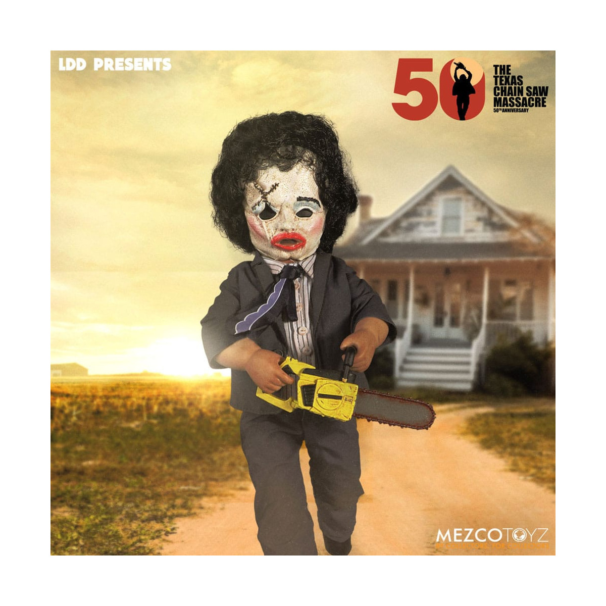 Mezco Lebendige Tote Puppen Kettensägenmassaker - Leatherface Deluxe Edition - The Texas Chainsaw Massacre (1974)
