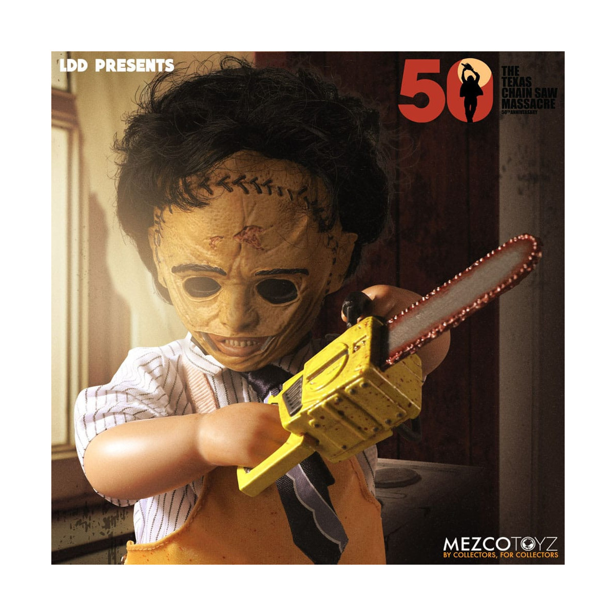 Mezco Lebendige Tote Puppen Kettensägenmassaker - Leatherface Deluxe Edition - The Texas Chainsaw Massacre (1974)