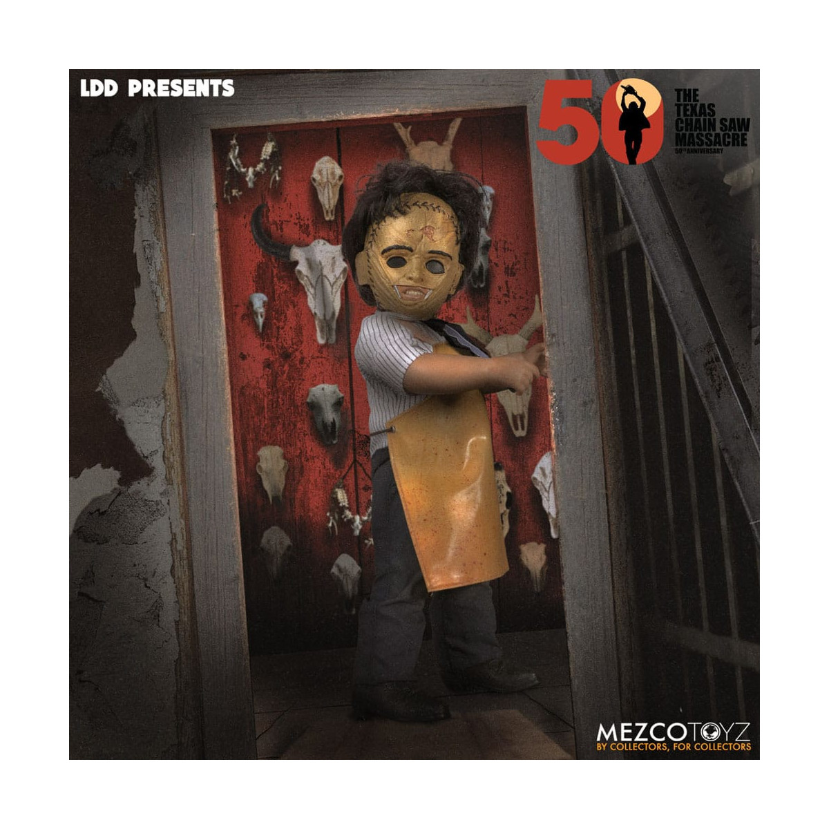 Mezco Lebendige Tote Puppen Kettensägenmassaker - Leatherface Deluxe Edition - The Texas Chainsaw Massacre (1974)