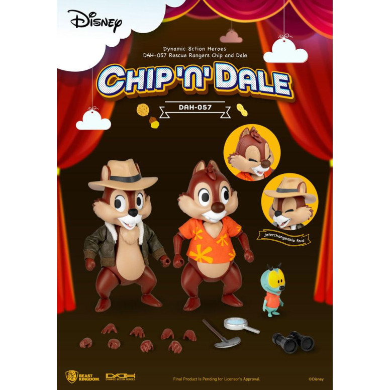 Beast Kingdom Disney - Chip und Chap die Ranger des Risikos - Dynamic Action Heroes 1/9 - Chip & Dale