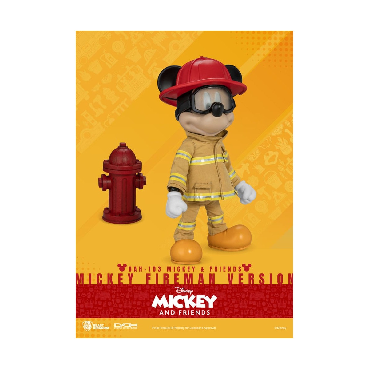 Beast Kingdom - Mickey & Friends - Mickey Feuerwehrmann Ver. figurine Dynamic Action Heroes 1/9