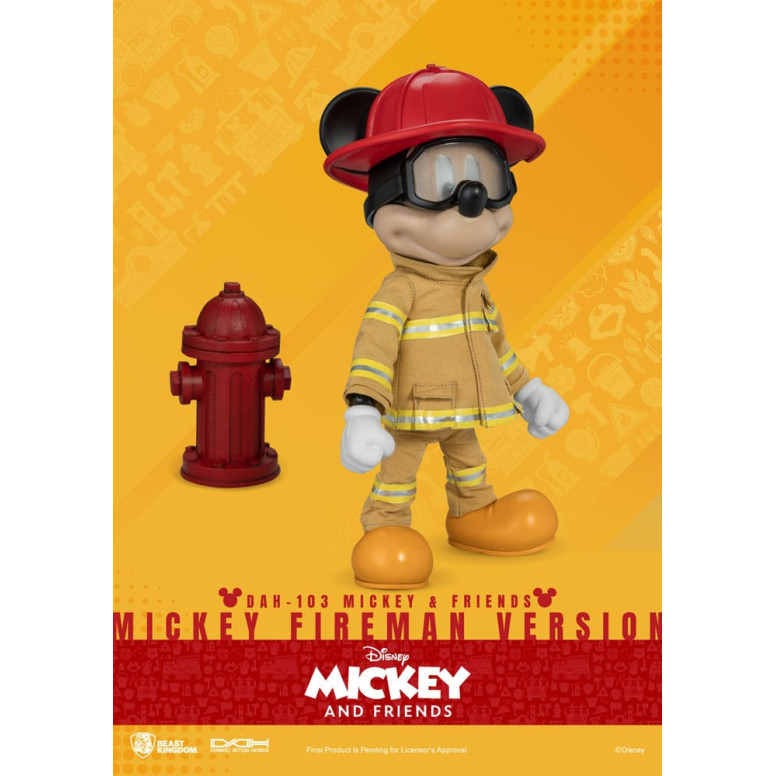 Beast Kingdom - Mickey & Friends - Mickey Feuerwehrmann Ver. figurine Dynamic Action Heroes 1/9