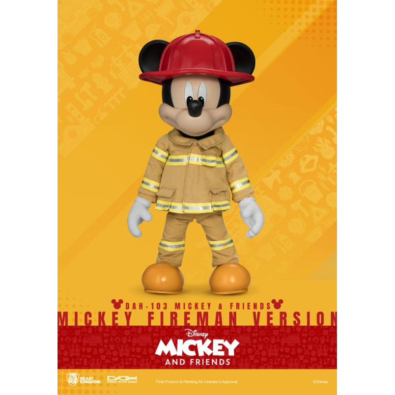 Beast Kingdom - Mickey & Friends - Mickey Feuerwehrmann Ver. figurine Dynamic Action Heroes 1/9