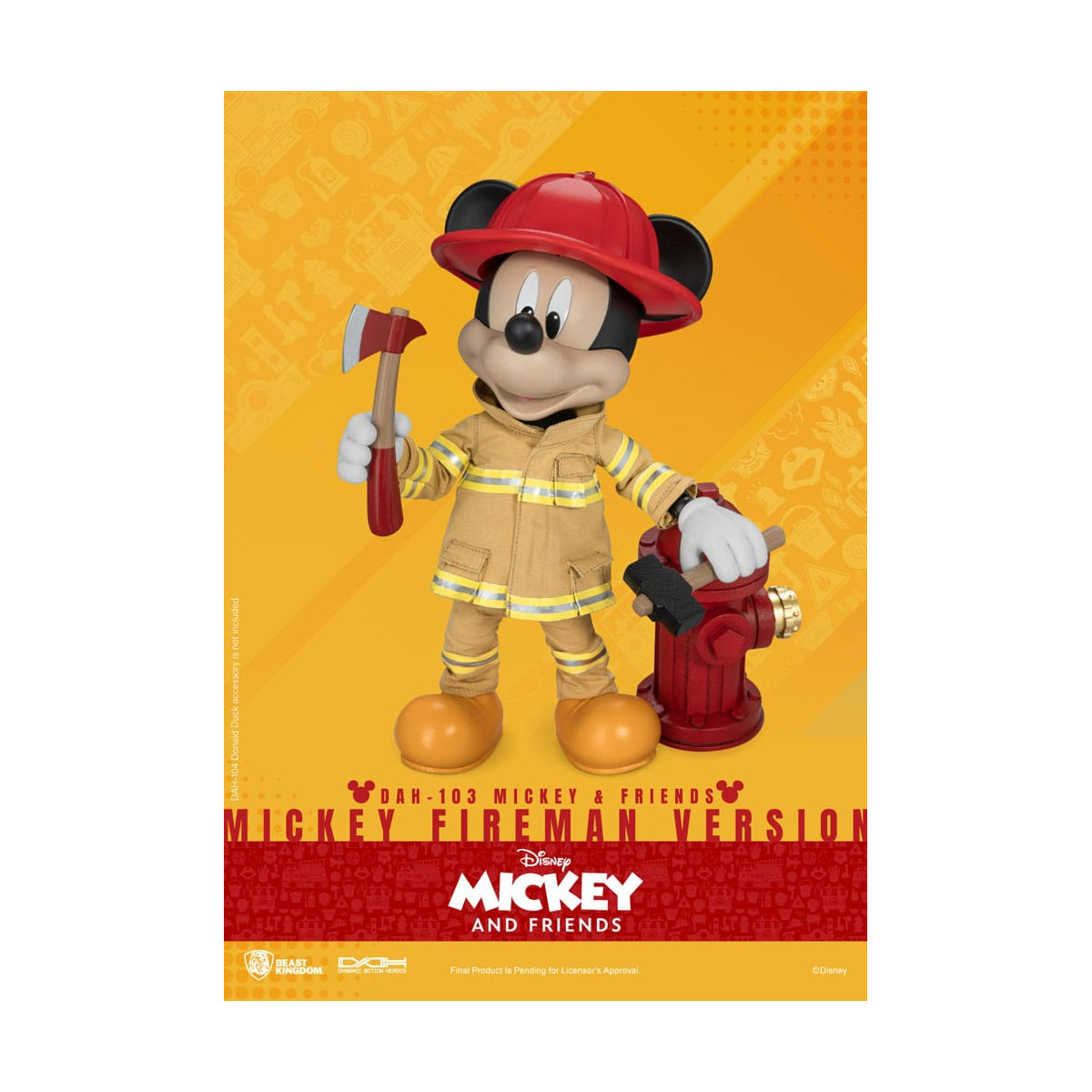 Beast Kingdom - Mickey & Friends - Mickey Feuerwehrmann Ver. figurine Dynamic Action Heroes 1/9