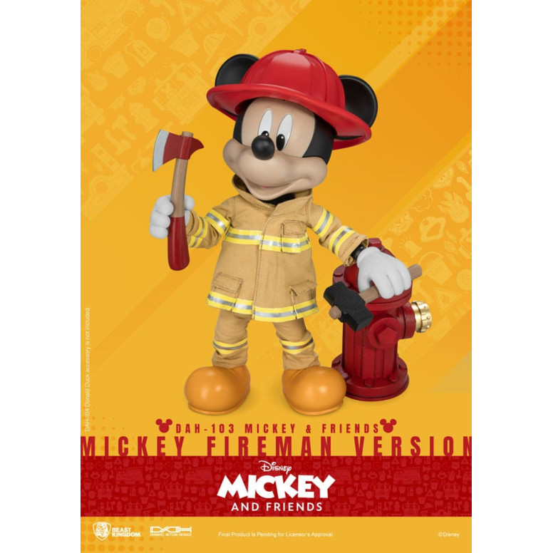 Beast Kingdom - Mickey & Friends - Mickey Feuerwehrmann Ver. figurine Dynamic Action Heroes 1/9