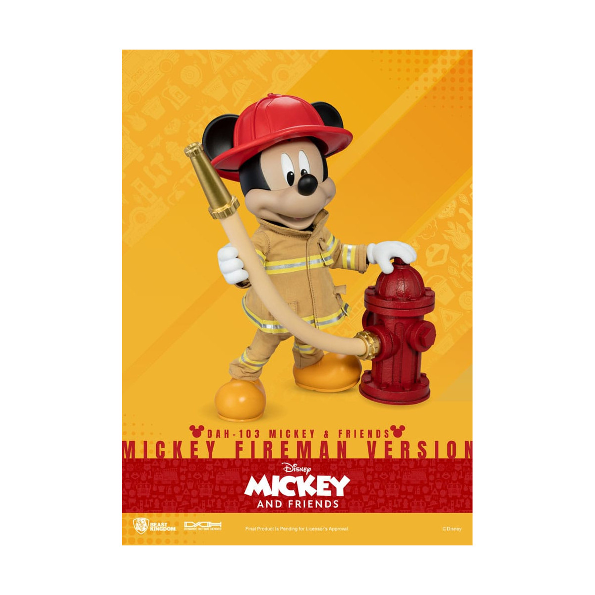 Beast Kingdom - Mickey & Friends - Mickey Feuerwehrmann Ver. figurine Dynamic Action Heroes 1/9