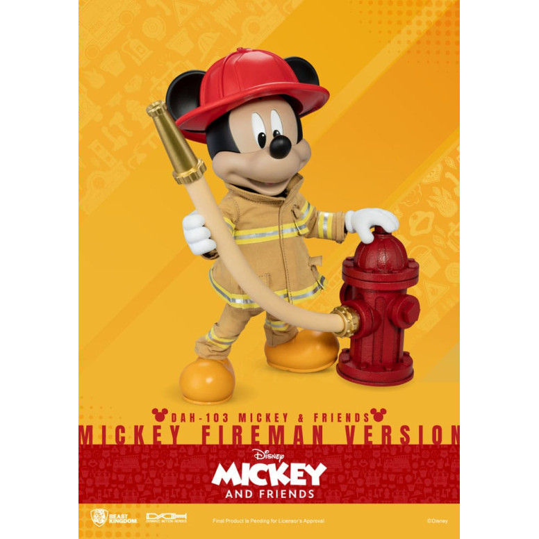 Beast Kingdom - Mickey & Friends - Mickey Feuerwehrmann Ver. figurine Dynamic Action Heroes 1/9