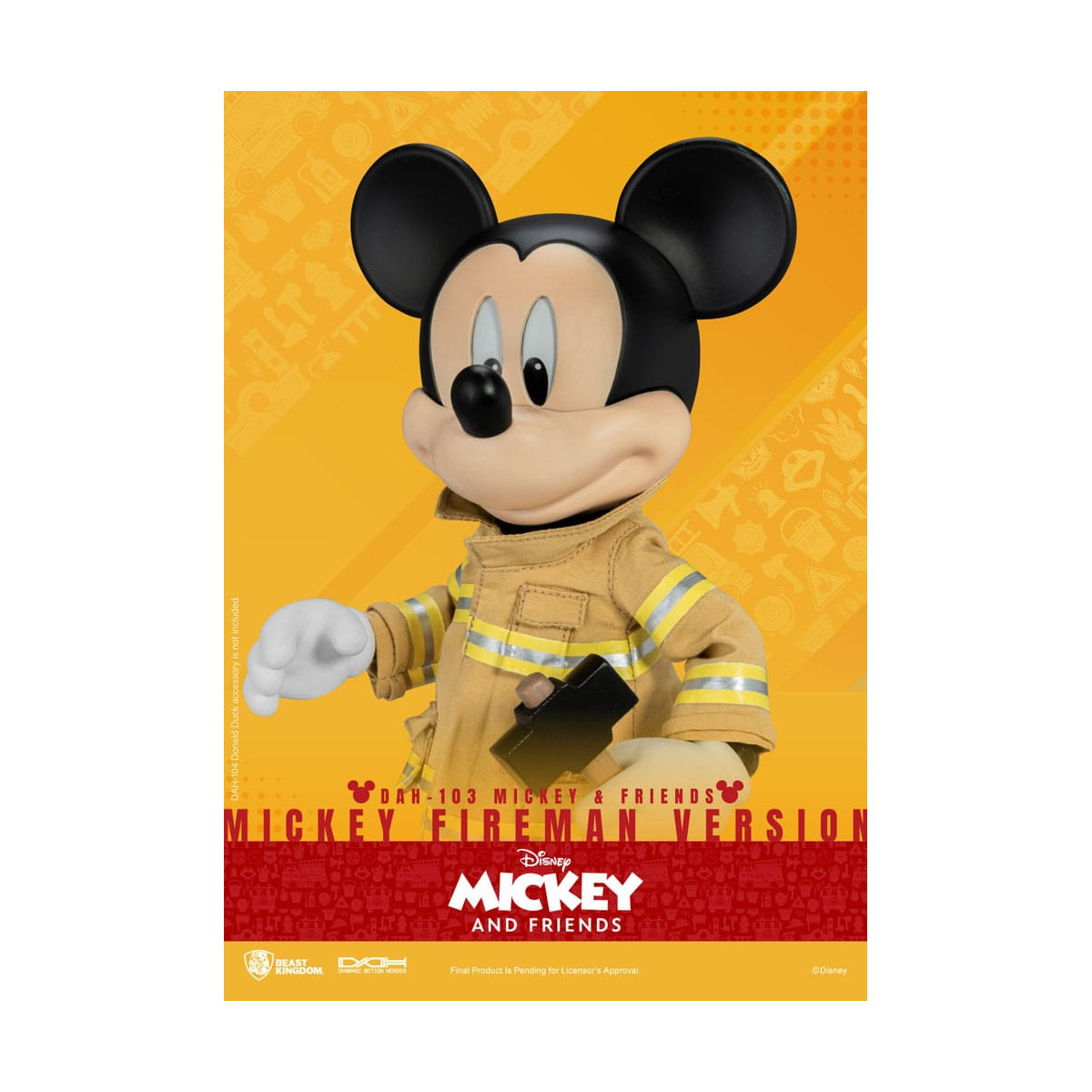 Beast Kingdom - Mickey & Friends - Mickey Feuerwehrmann Ver. figurine Dynamic Action Heroes 1/9