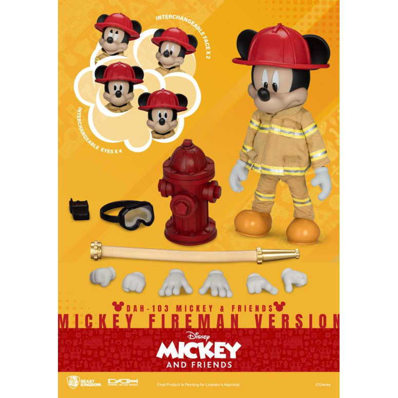 Beast Kingdom - Mickey & Friends - Mickey Feuerwehrmann Ver. figurine Dynamic Action Heroes 1/9
