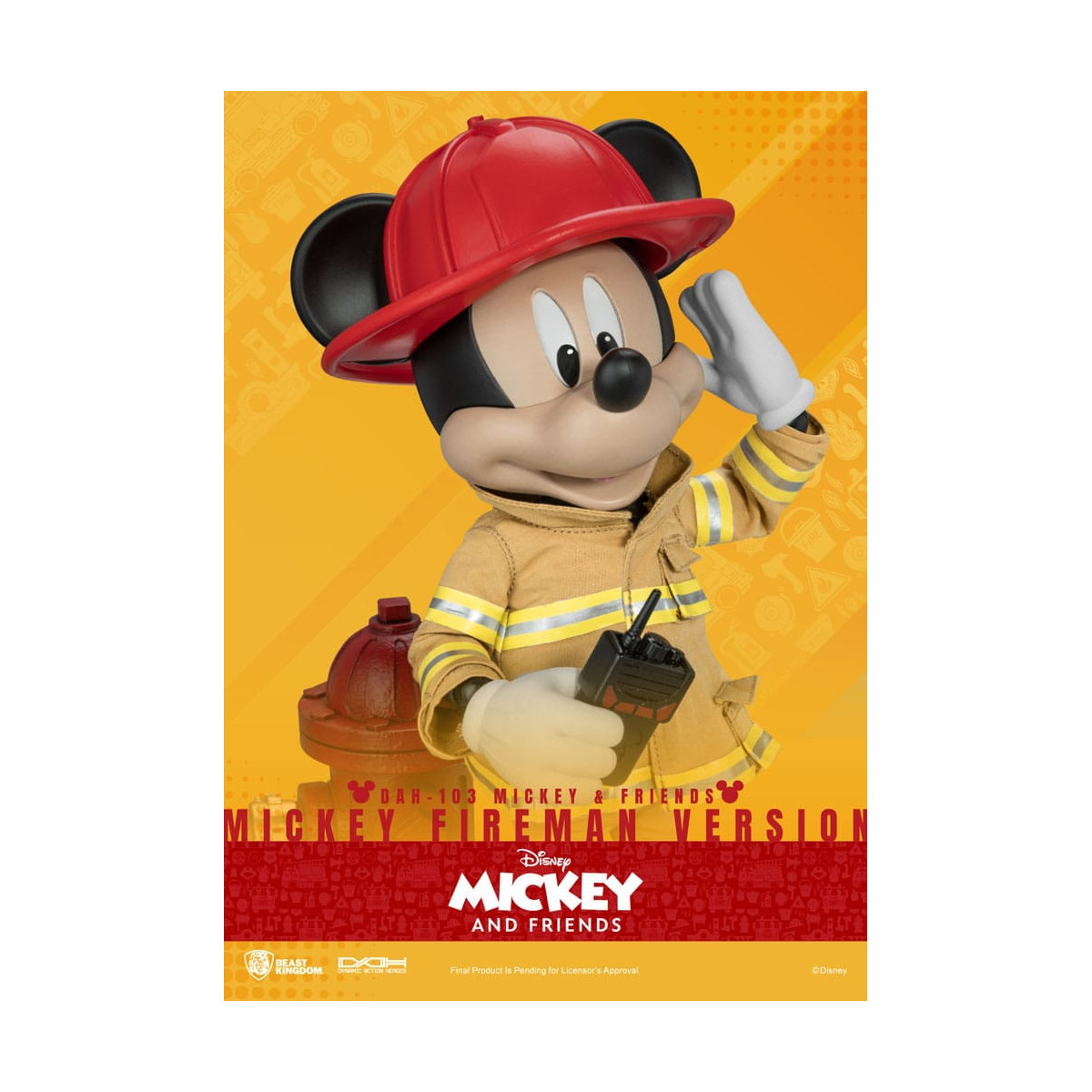 Beast Kingdom - Mickey & Friends - Mickey Feuerwehrmann Ver. figurine Dynamic Action Heroes 1/9