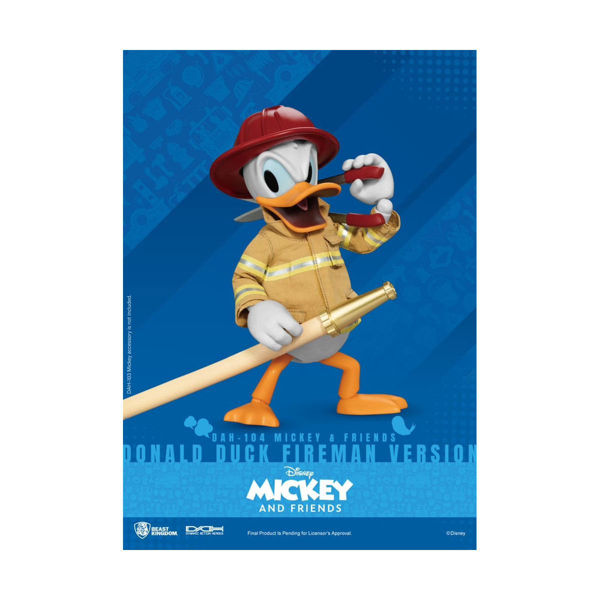 Beast Kingdom - Mickey & Friends - Donald Duck Feuerwehrmann Ver. Aktionsfigur Dynamic Action Heroes 1/9