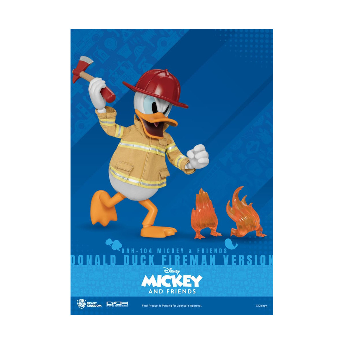 Beast Kingdom - Mickey & Friends - Donald Duck Feuerwehrmann Ver. Aktionsfigur Dynamic Action Heroes 1/9
