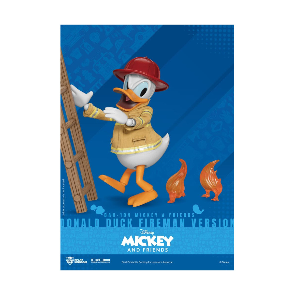 Beast Kingdom - Mickey & Friends - Donald Duck Feuerwehrmann Ver. Aktionsfigur Dynamic Action Heroes 1/9