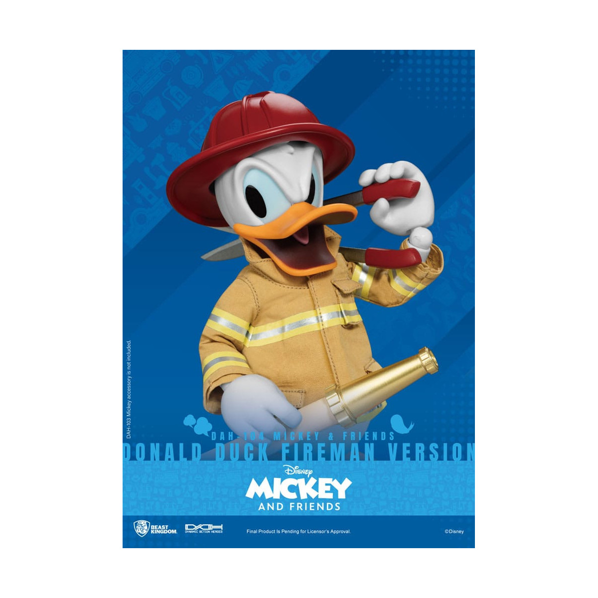 Beast Kingdom - Mickey & Friends - Donald Duck Feuerwehrmann Ver. Aktionsfigur Dynamic Action Heroes 1/9