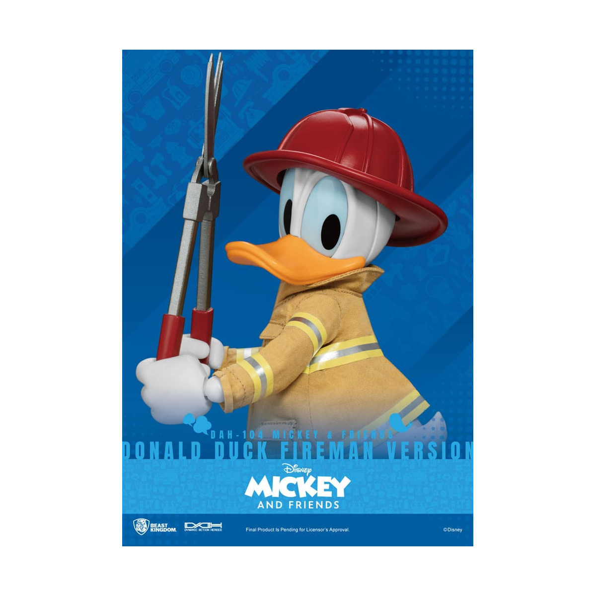 Beast Kingdom - Mickey & Friends - Donald Duck Feuerwehrmann Ver. Aktionsfigur Dynamic Action Heroes 1/9