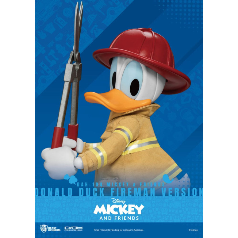 Beast Kingdom - Mickey & Friends - Donald Duck Feuerwehrmann Ver. Aktionsfigur Dynamic Action Heroes 1/9