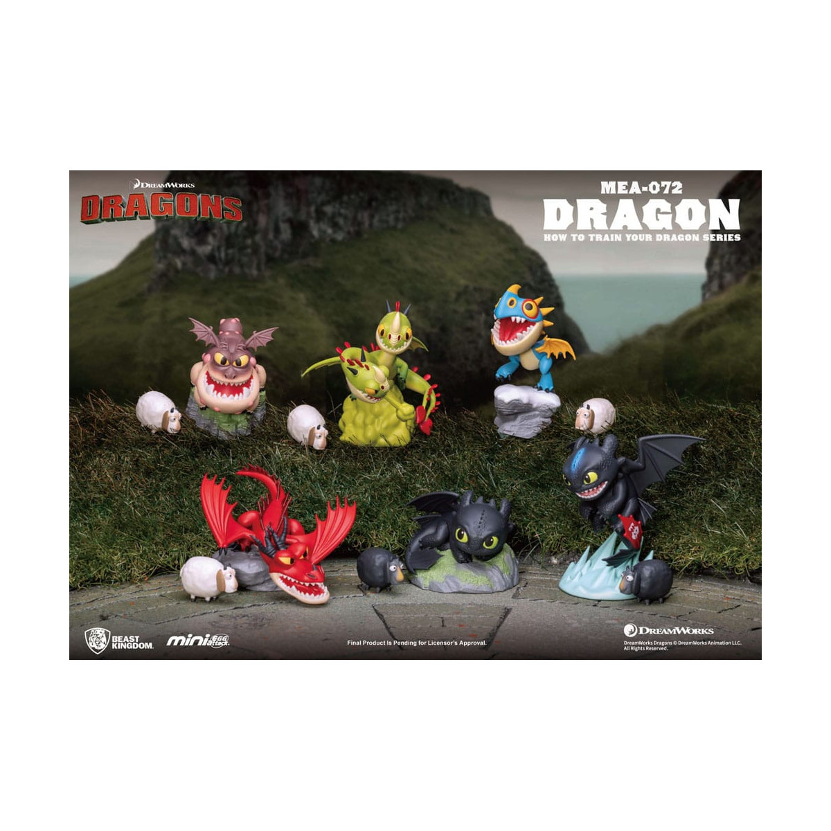 Beast Kingdom - Mini Egg Attack - So trainieren Sie Ihr Dragon - Satz mit 6 Minifiguren