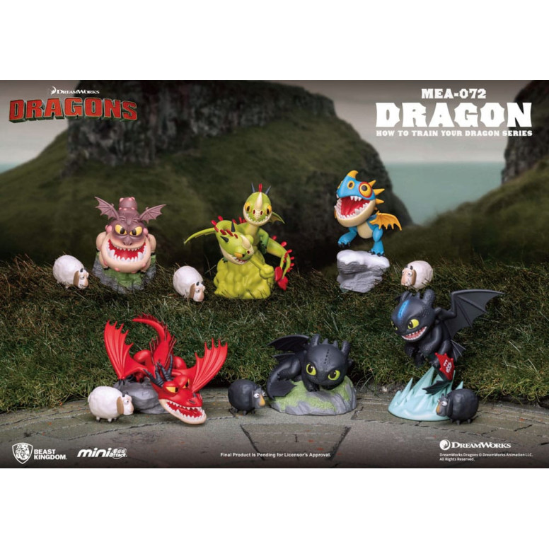 Beast Kingdom - Mini Egg Attack - So trainieren Sie Ihr Dragon - Satz mit 6 Minifiguren