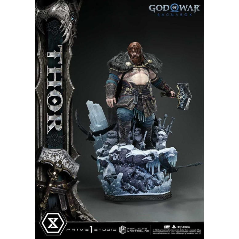 Prime 1 Studio - God of War: Ragnarok - Thor Deluxe Bonus Version - Real Elite Masterline Serie 1/3