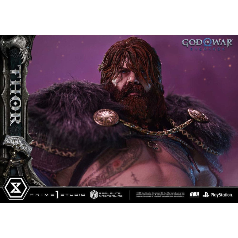 Prime 1 Studio - God of War: Ragnarok - Thor Deluxe Bonus Version - Real Elite Masterline Serie 1/3