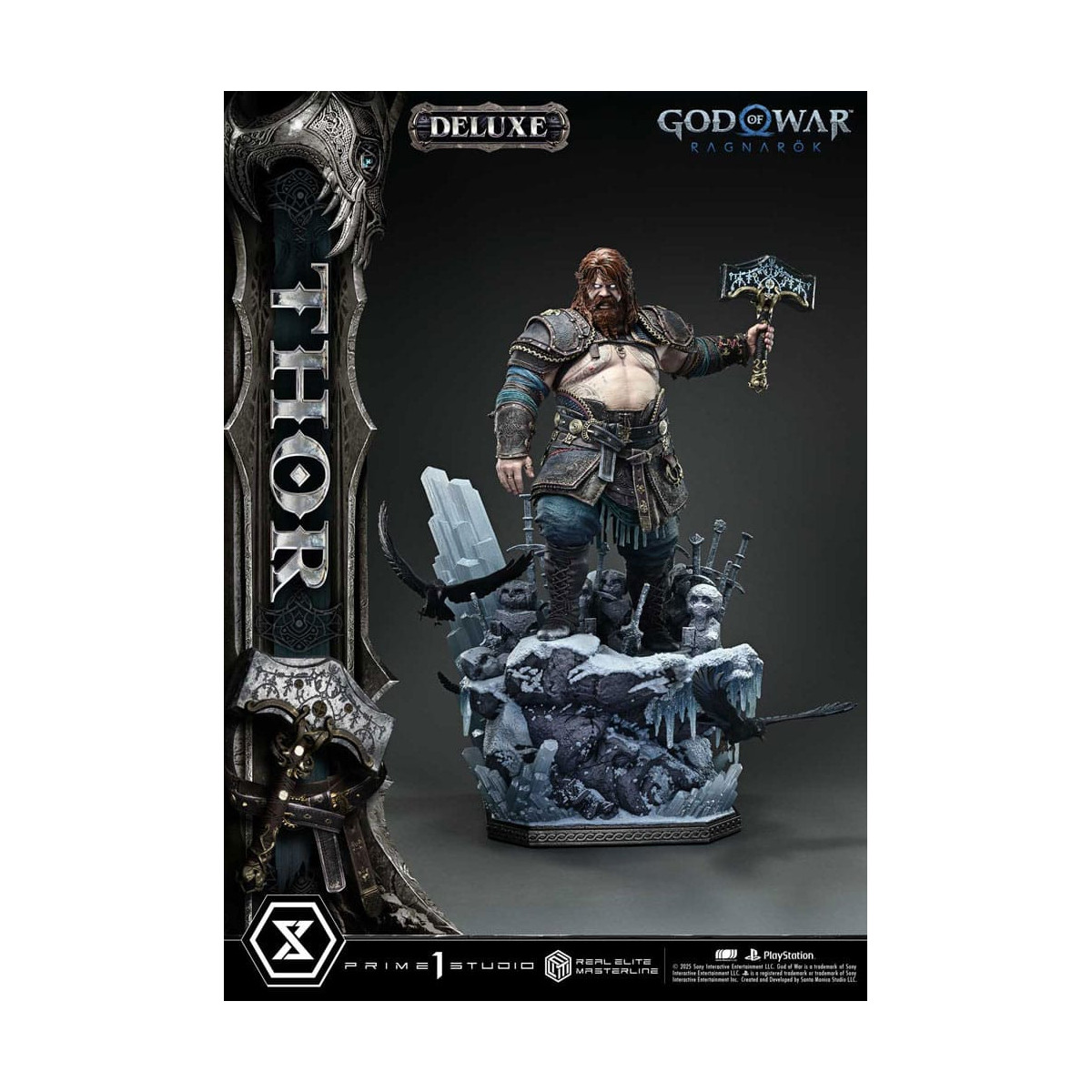 Prime 1 Studio - God of War: Ragnarok - Thor Deluxe Bonus Version - Real Elite Masterline Serie 1/3