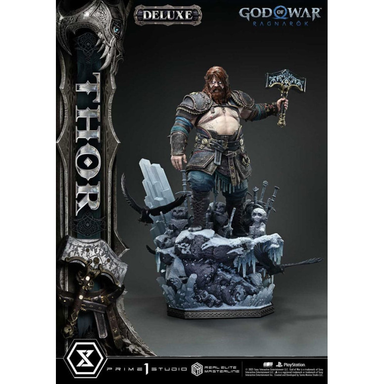 Prime 1 Studio - God of War: Ragnarok - Thor Deluxe Bonus Version - Real Elite Masterline Serie 1/3