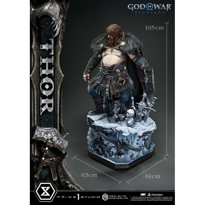 Prime 1 Studio - God of War: Ragnarok - Thor Deluxe Bonus Version - Real Elite Masterline Serie 1/3