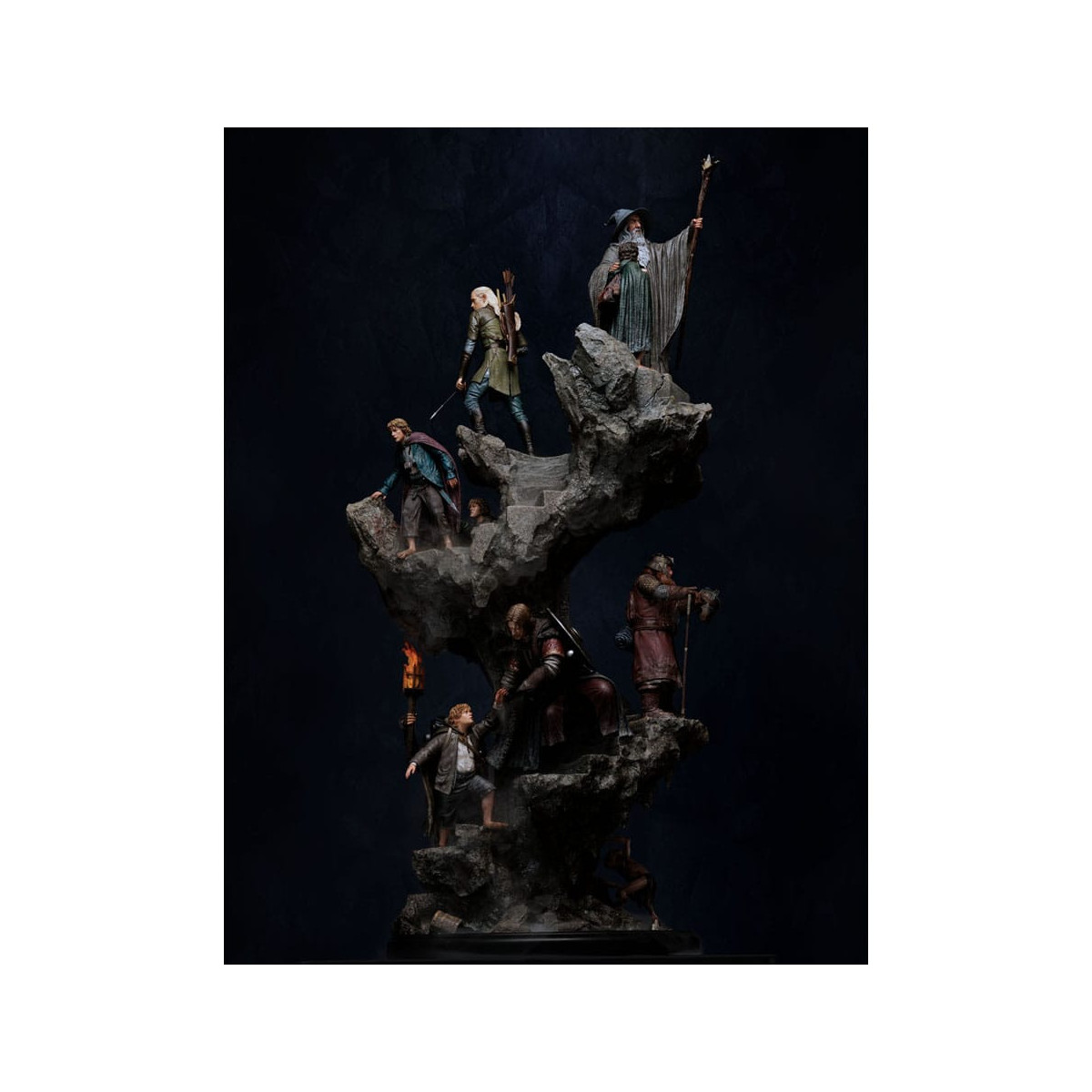 Der Herr der Ringe Statuette Masters Collection - Die Gemeinschaft des Ringes Limited Edition 1/6
