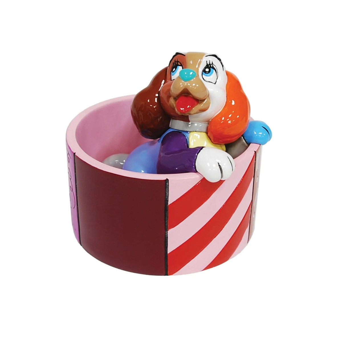 Enesco Disney - Romero Britto Lady 70th Anniversary Mini-Figur - Beauty and the Tramp