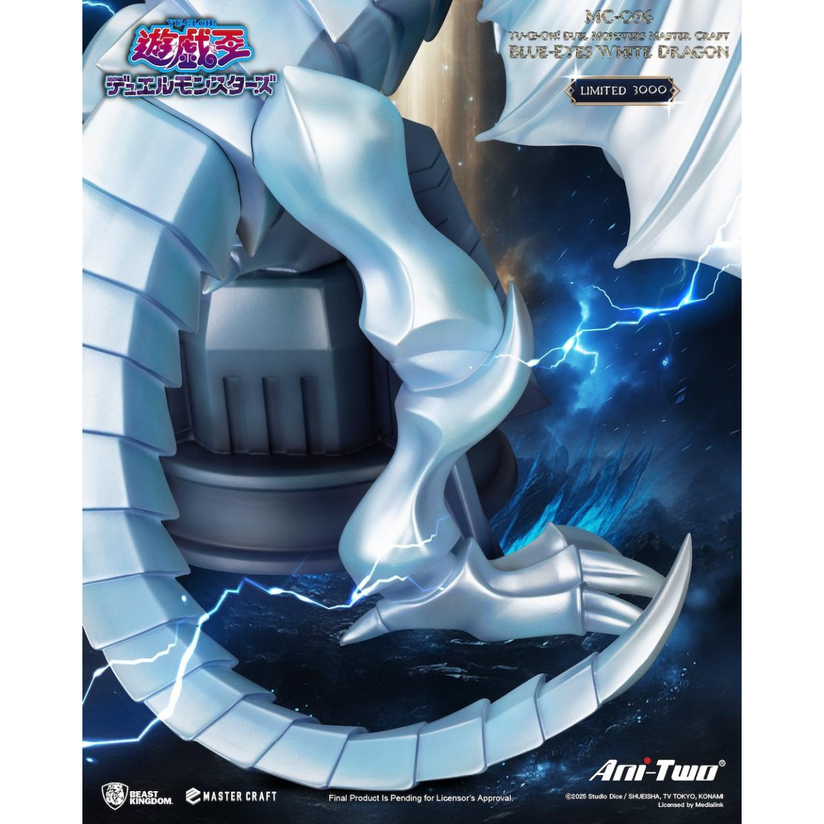 Beast Kingdom - Master Craft YU-GI-OH Duel Monsters - Dragon Weiß mit blauen Augen