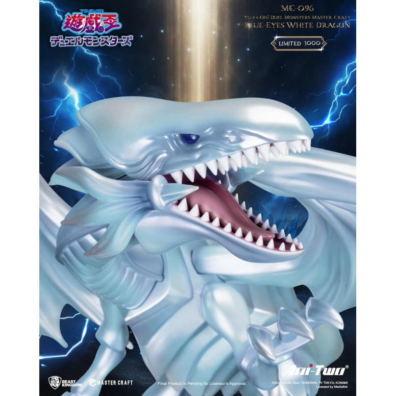 Beast Kingdom - Master Craft YU-GI-OH Duel Monsters - Dragon Weiß mit blauen Augen