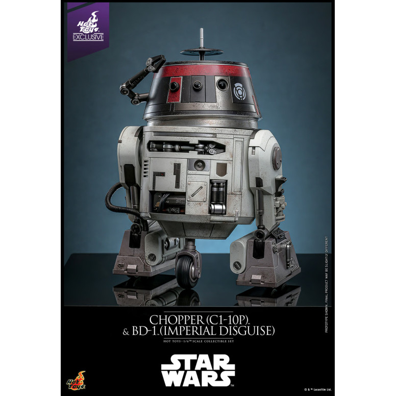 Hot Toys Star Wars - Chopper (C1-10P) & BD-1 (imperiale Verkleidung) - Rebels Hot Toys Exclusive