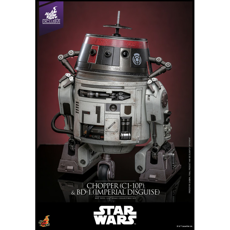 Hot Toys Star Wars - Chopper (C1-10P) & BD-1 (imperiale Verkleidung) - Rebels Hot Toys Exclusive