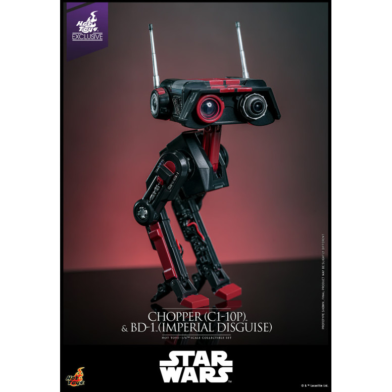 Hot Toys Star Wars - Chopper (C1-10P) & BD-1 (imperiale Verkleidung) - Rebels Hot Toys Exclusive