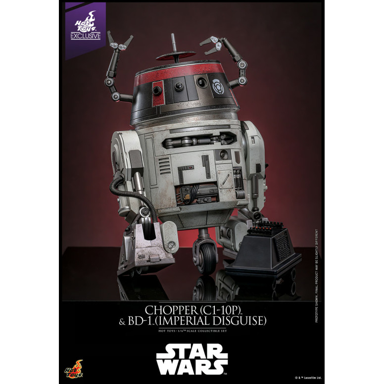 Hot Toys Star Wars - Chopper (C1-10P) & BD-1 (imperiale Verkleidung) - Rebels Hot Toys Exclusive