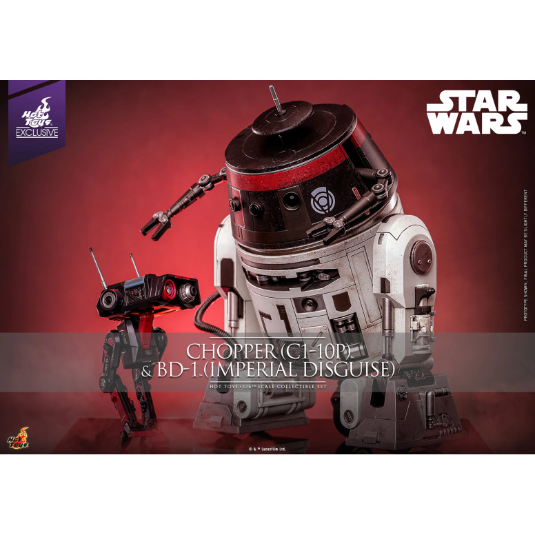 Hot Toys Star Wars - Chopper (C1-10P) & BD-1 (imperiale Verkleidung) - Rebels Hot Toys Exclusive