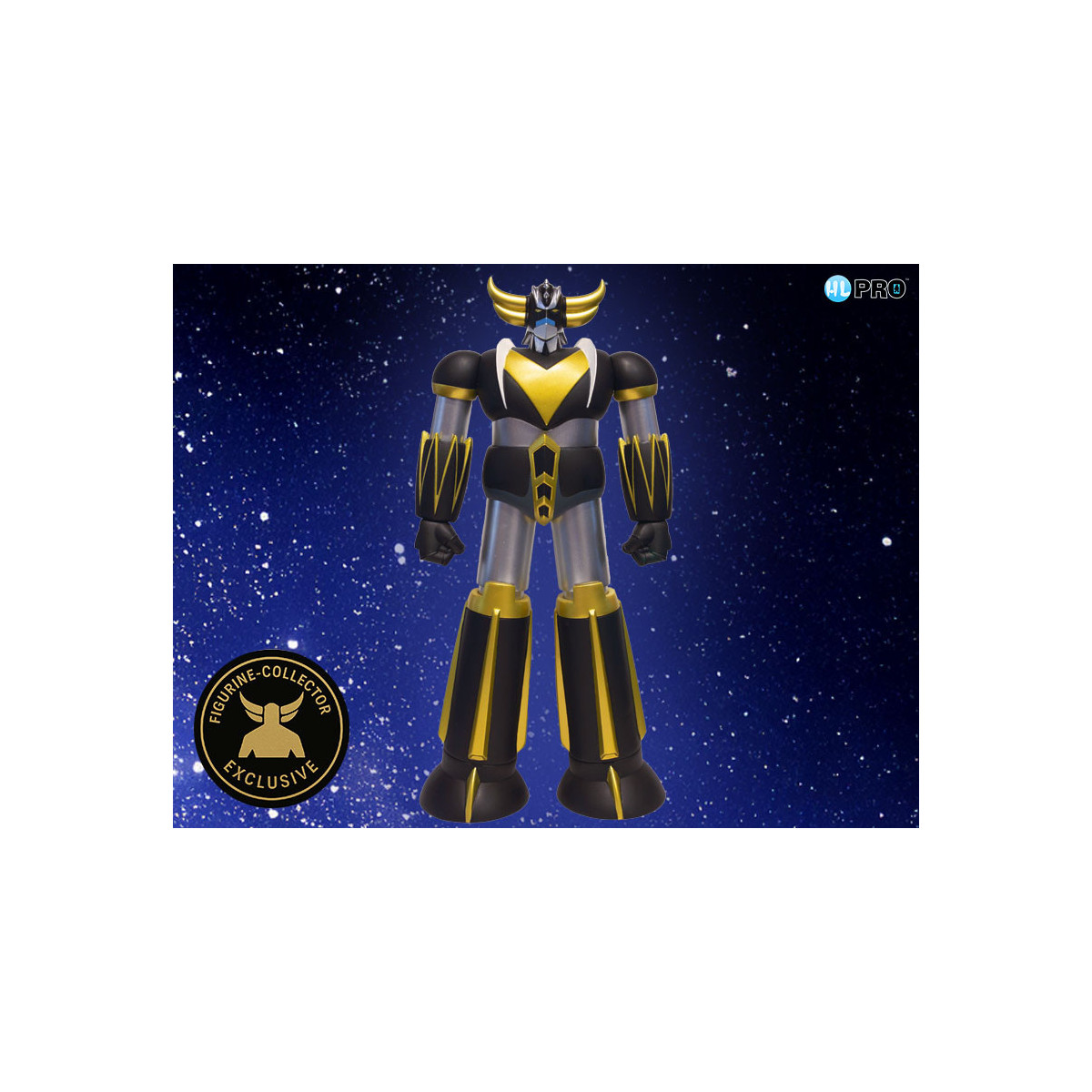 HL Pro - Grendizer Black & Gold Exclusive Figurine-Collector - Jumbo Machinder - Shogun Warrior Ufo Robot Grendizer