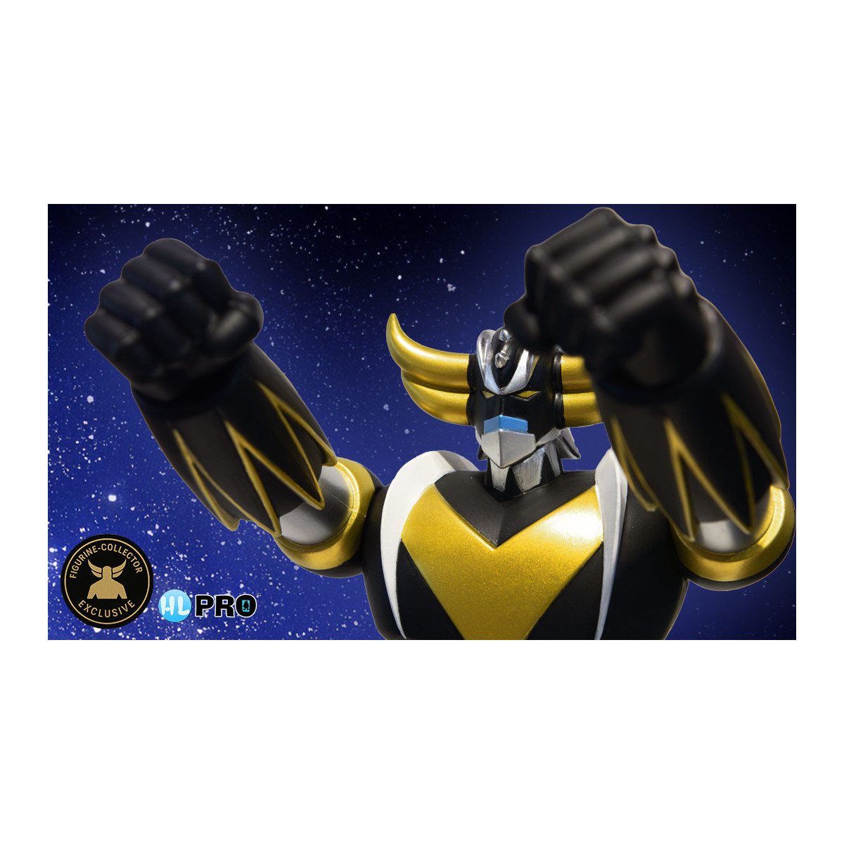 HL Pro - Grendizer Black & Gold Exclusive Figurine-Collector - Jumbo Machinder - Shogun Warrior Ufo Robot Grendizer