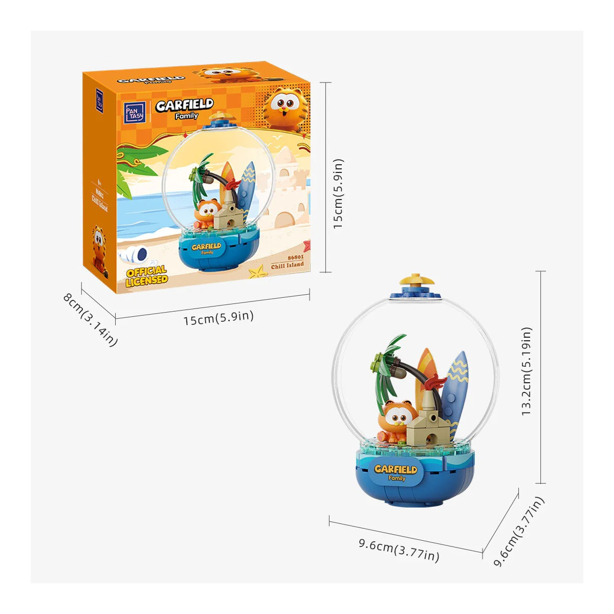 Pantasy - Garfield-Kristallkugel-Serie - Garfield Chill Island (Satz ein construire)