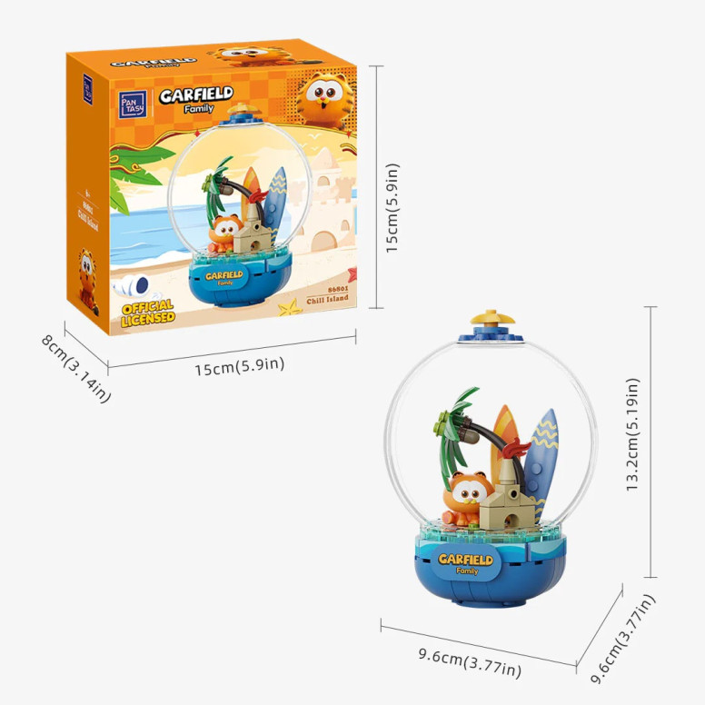 Pantasy - Garfield-Kristallkugel-Serie - Garfield Chill Island (Satz ein construire)