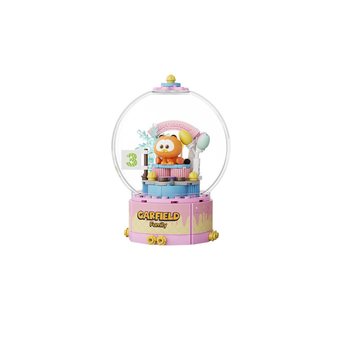 Pantasy - Garfield Crystal Ball Serie - Garfield Geburtstagstorte (Set a construire)