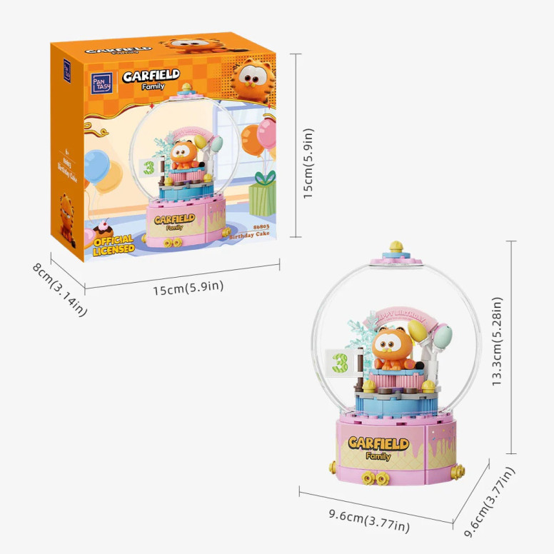 Pantasy - Garfield Crystal Ball Serie - Garfield Geburtstagstorte (Set a construire)